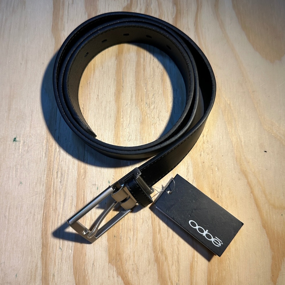 Oobe Unisex Barton Leather Belt Black OB7900-001 Size M NWT